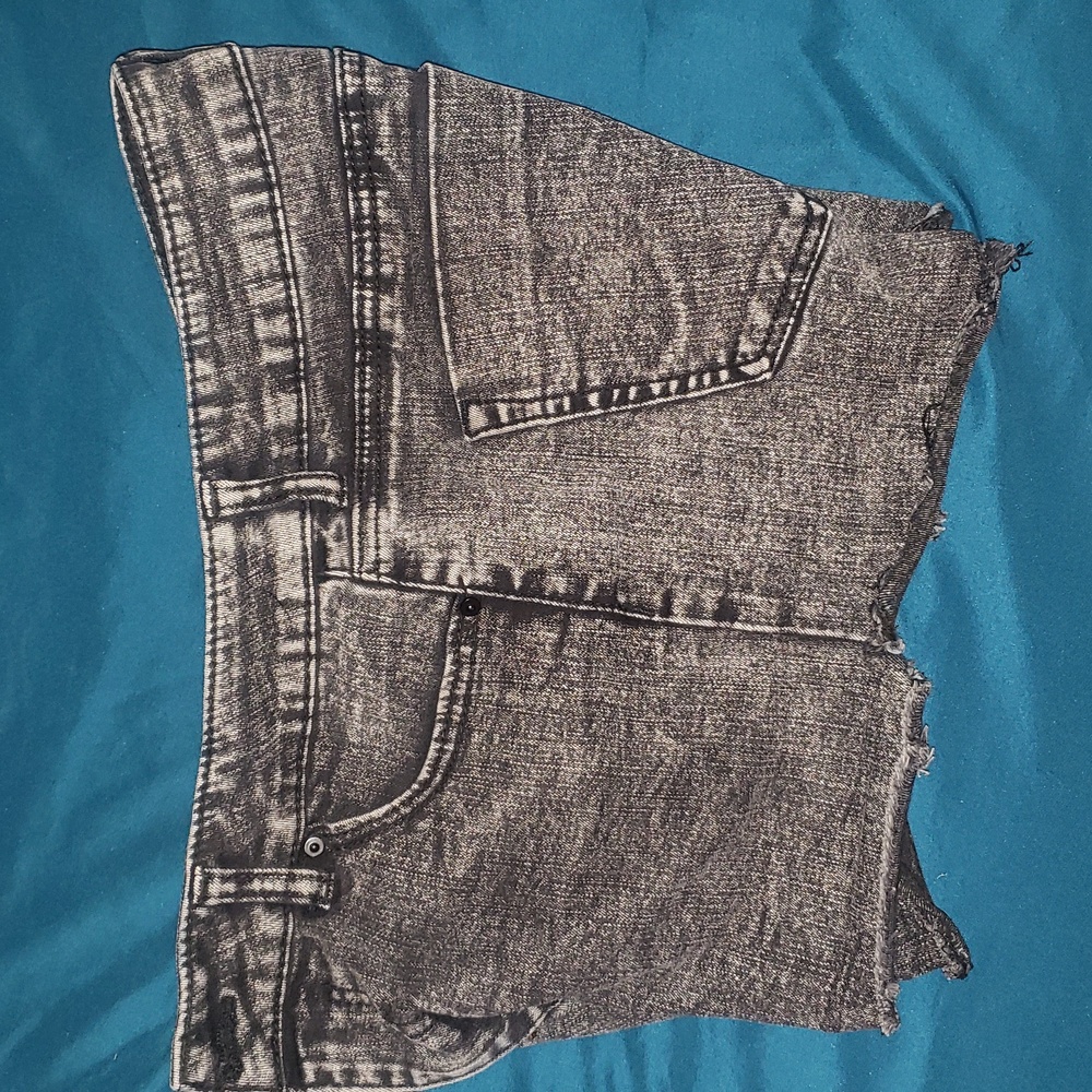 Denim Black Shorts